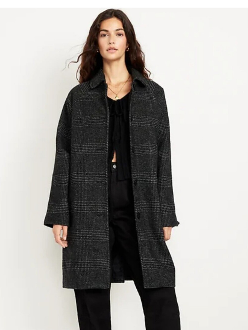 Old Navy Relaxed Button-Front Mac Coat